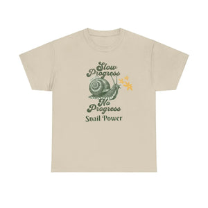 Deluxe Snail Tee Slow Progress no Heavy Cotton - Dipaliz - T-shirts