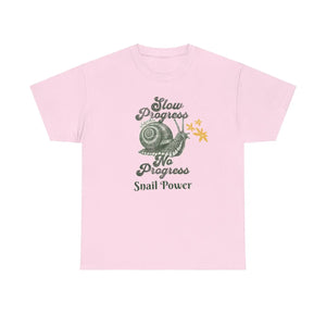 Deluxe Snail Tee Slow Progress no Heavy Cotton - Dipaliz - T-shirts