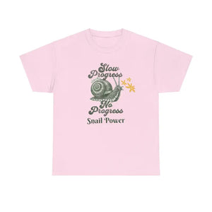 T-shirt - Unisex Deluxe Snail Tee Slow Progress no Shirt - Dipaliz