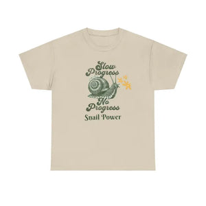 T-shirt - Unisex Deluxe Snail Tee Slow Progress no Shirt - Dipaliz
