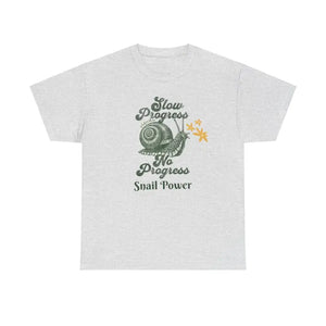 T-shirt - Unisex Deluxe Snail Tee Slow Progress no Shirt - Dipaliz