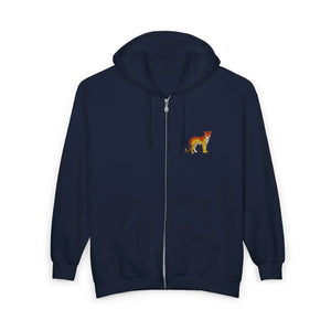Midweight Coyote Chest Patch Full-zip Hoodie - Dipaliz - Hoodies - s