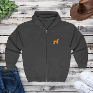 Midweight Coyote Chest Patch Full-zip Hoodie - Dipaliz - Hoodies - s