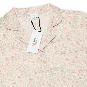 Long Sleeve Pajama Top Floral Silky Lounge Wear - Dipaliz - Clothing Tops