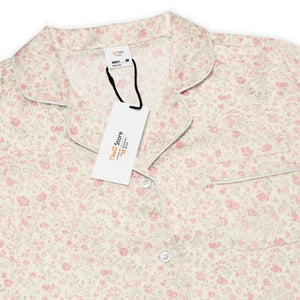 Floral Long Sleeve Pajama - Silky Relaxed Fit Shirt - Dipaliz - Clothing Tops - s