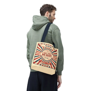 Small Town Big Heart Tote Bag - Vintage Americana Personalized Canvas - Bags