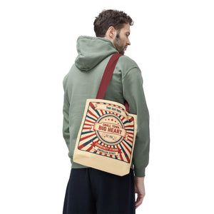 Small Town Big Heart Tote Bag - Vintage Americana Personalized Canvas - Bags