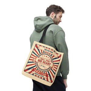 Small Town Big Heart Tote Bag - Vintage Americana Personalized Canvas - Bags