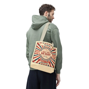 Small Town Big Heart Tote Bag - Vintage Americana Personalized Canvas - Bags