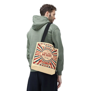 Small Town Big Heart Tote Bag - Vintage Americana Personalized Canvas - Bags