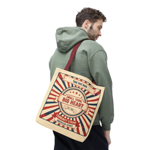 Small Town Big Heart Tote Bag - Vintage Americana Personalized Canvas - Bags