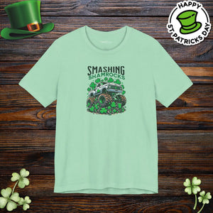 Soft Short Sleeve Tee - Smashing Shamrock St Patricks Day - Dipaliz - T-shirts
