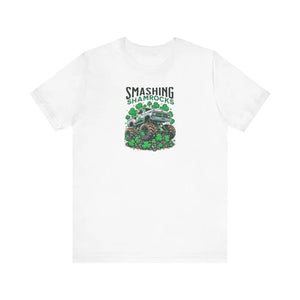 Soft Short Sleeve Tee - Smashing Shamrock St Patricks Day - Dipaliz - T-shirts