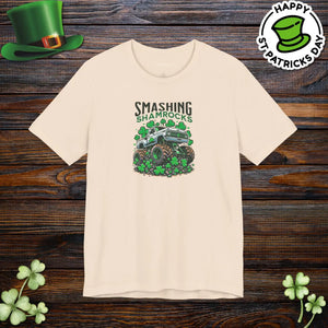 Soft Short Sleeve Tee - Smashing Shamrock St Patricks Day - Dipaliz - T-shirts