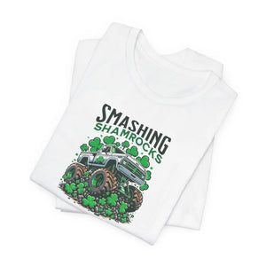 Soft Short Sleeve Tee - Smashing Shamrock St Patricks Day - Dipaliz - T-shirts