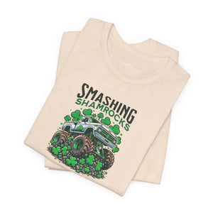 Soft Short Sleeve Tee - Smashing Shamrock St Patricks Day - Dipaliz - T-shirts