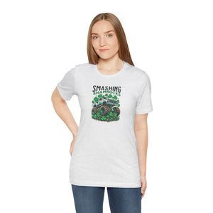 Soft Short Sleeve Tee - Smashing Shamrock St Patricks Day - Dipaliz - T-shirts