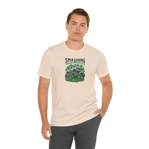 Soft Short Sleeve Tee - Smashing Shamrock St Patricks Day - Dipaliz - T-shirts