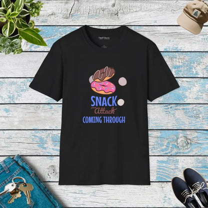 Unisex Snack Attack T-shirt: Style Meets Flavor in Soft Cotton - Black / s T-shirt