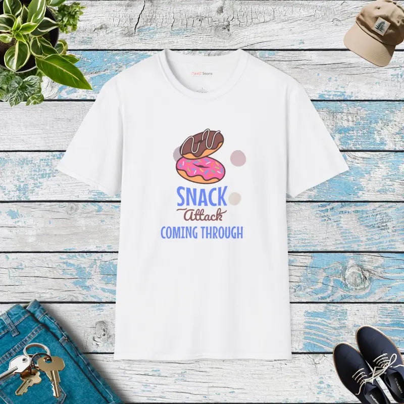 Unisex Snack Attack T-shirt: Style Meets Flavor in Soft Cotton - White / s T-shirt