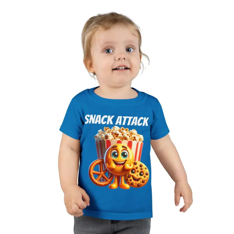 Snack Attack Hero Toddler T-shirt for Epic Snacking Action - Sapphire / 5t Kids Clothes