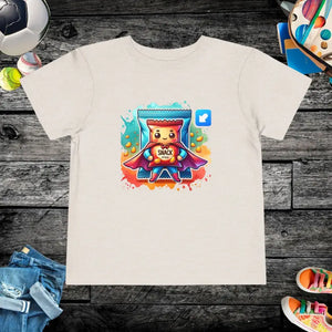 Short Sleeve Tee - Snack Attack Toddler Power Up Style - Dipaliz - Heather Dust / 2t - Baby & Clothing