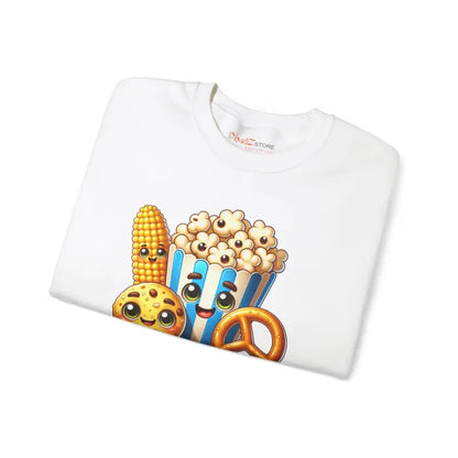 Snackaholic Popcorn Unisex Heavy Blend Crewneck Sweatshirt