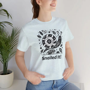 Soft Unisex Jersey Short Sleeve Snailed it Tee - Dipaliz - T-shirts