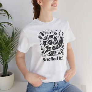 Soft Unisex Jersey Short Sleeve Snailed it Tee - Dipaliz - T-shirts