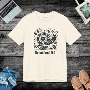 Soft Unisex Jersey Short Sleeve Snailed it Tee - Dipaliz - T-shirts