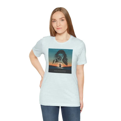 Snap Happy Unisex Jersey Tee: the Photographer’s Comfy Companion - Heather Ice Blue / s T-shirt