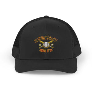 Snapback Trucker Cap - Retro Rodeo Western Eagle Patch Design - Hats