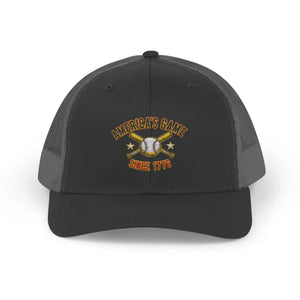 Snapback Trucker Cap - Retro Rodeo Western Eagle Patch Design - Hats