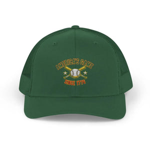 Snapback Trucker Cap - Retro Rodeo Western Eagle Patch Design - Hats