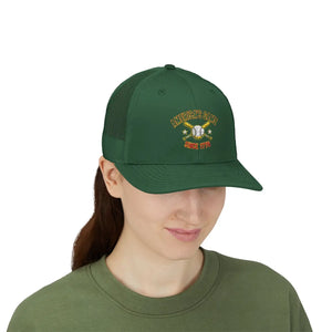 Snapback Trucker Cap - Retro Rodeo Western Eagle Patch Design - Hats