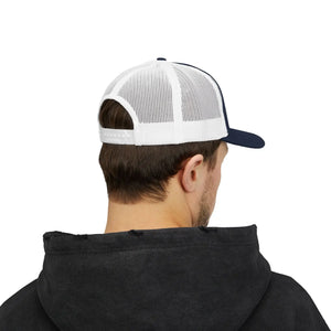 Snapback Trucker Cap - Retro Rodeo Western Eagle Patch Design - Hats