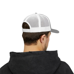Snapback Trucker Cap - Retro Rodeo Western Eagle Patch Design - Hats