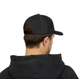 Snapback Trucker Cap - Retro Rodeo Western Eagle Patch Design - Hats