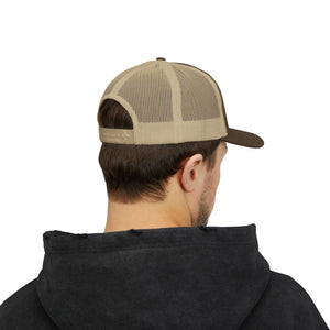 Snapback Trucker Cap - Retro Rodeo Western Eagle Patch Design - Hats