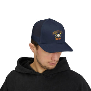 Snapback Trucker Cap - Retro Rodeo Western Eagle Patch Design - Hats