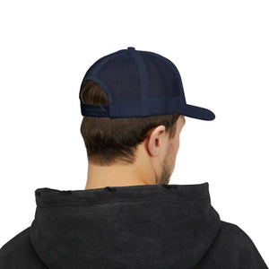 Snapback Trucker Cap - Retro Rodeo Western Eagle Patch Design - Hats