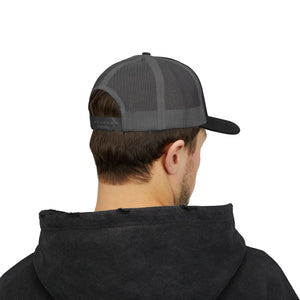 Snapback Trucker Cap - Retro Rodeo Western Eagle Patch Design - Hats
