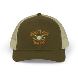 Snapback Trucker Cap - Retro Rodeo Western Eagle Patch Design - Hats