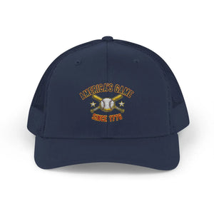 Snapback Trucker Cap - Retro Rodeo Western Eagle Patch Design - Hats