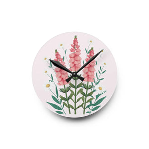 Snapdragon Flowers Acrylic Wall Clock Two Sizes - Dipaliz - Clocks