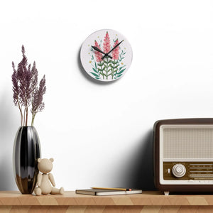 Snapdragon Flowers Acrylic Wall Clock Two Sizes - Dipaliz - Clocks