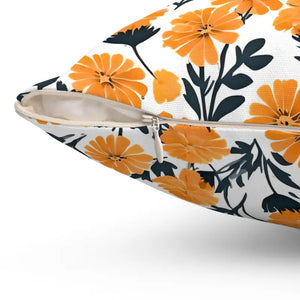 Marigold Double-sided Print Throw Pillows with Concealed Zipper - Dipaliz