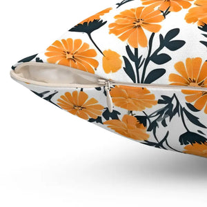 Marigold Double-sided Print Throw Pillows with Concealed Zipper - Dipaliz