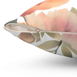 Pastel Large Flowers Spun Polyester Square Pillow - Dipaliz - Throw Pillows