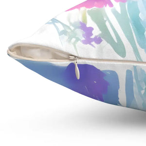 Polyester Square Pillow Pink Flowers Chic Home Decor - Dipaliz - Throw Pillows